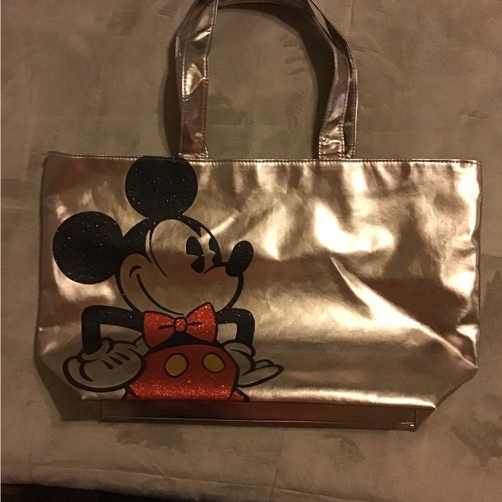 Disney Mickey Mouse Metallic Gold Tote Bag